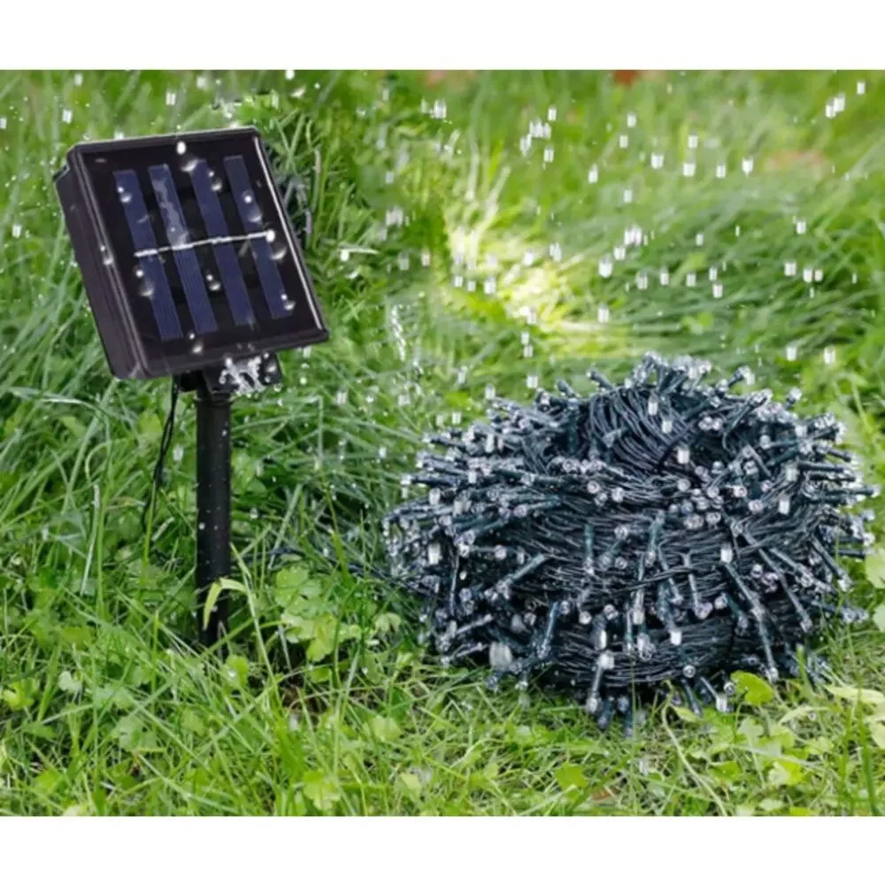 100 LED Solar Powered String Lights Outdoor Fairy Lights 8 Modes